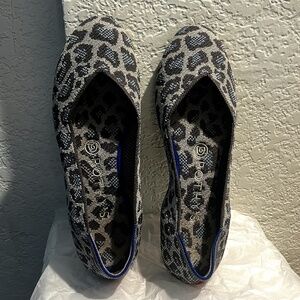 Rothy’s Grey Leopard Spot flats, size 7.5.
